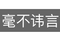 毫不讳言